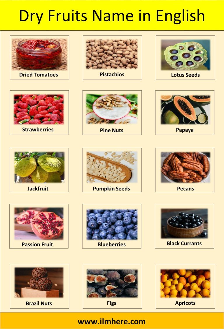 49 Dry Fruits Names In Urdu And English Ilmhere