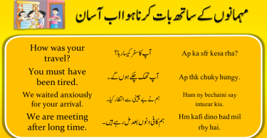 Daily Use English Sentences For guests At Home in urdu