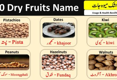 Dry Fruits Names in English, Urdu and Hindi With Images