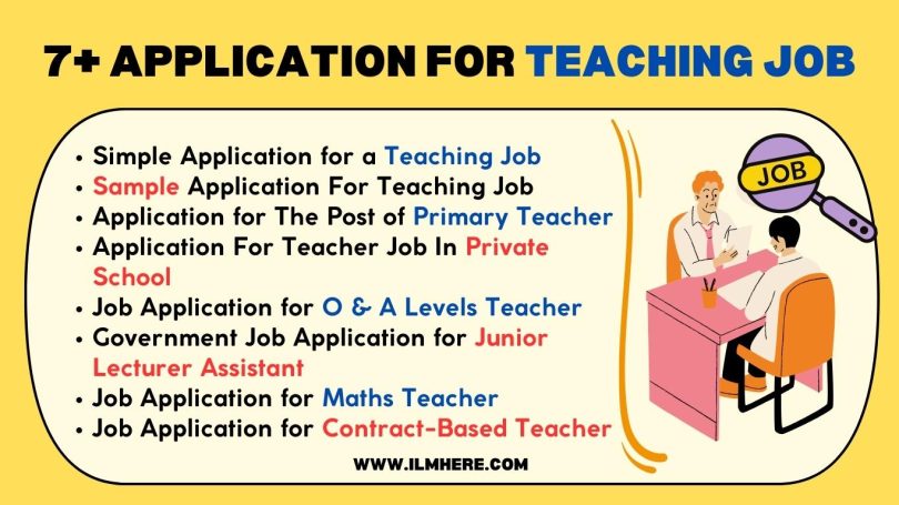 7+ Application For Teaching Job In English