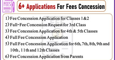 Applications For Fee Concession