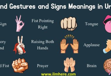 Hand Gestures and Signs Meanings in Urdu