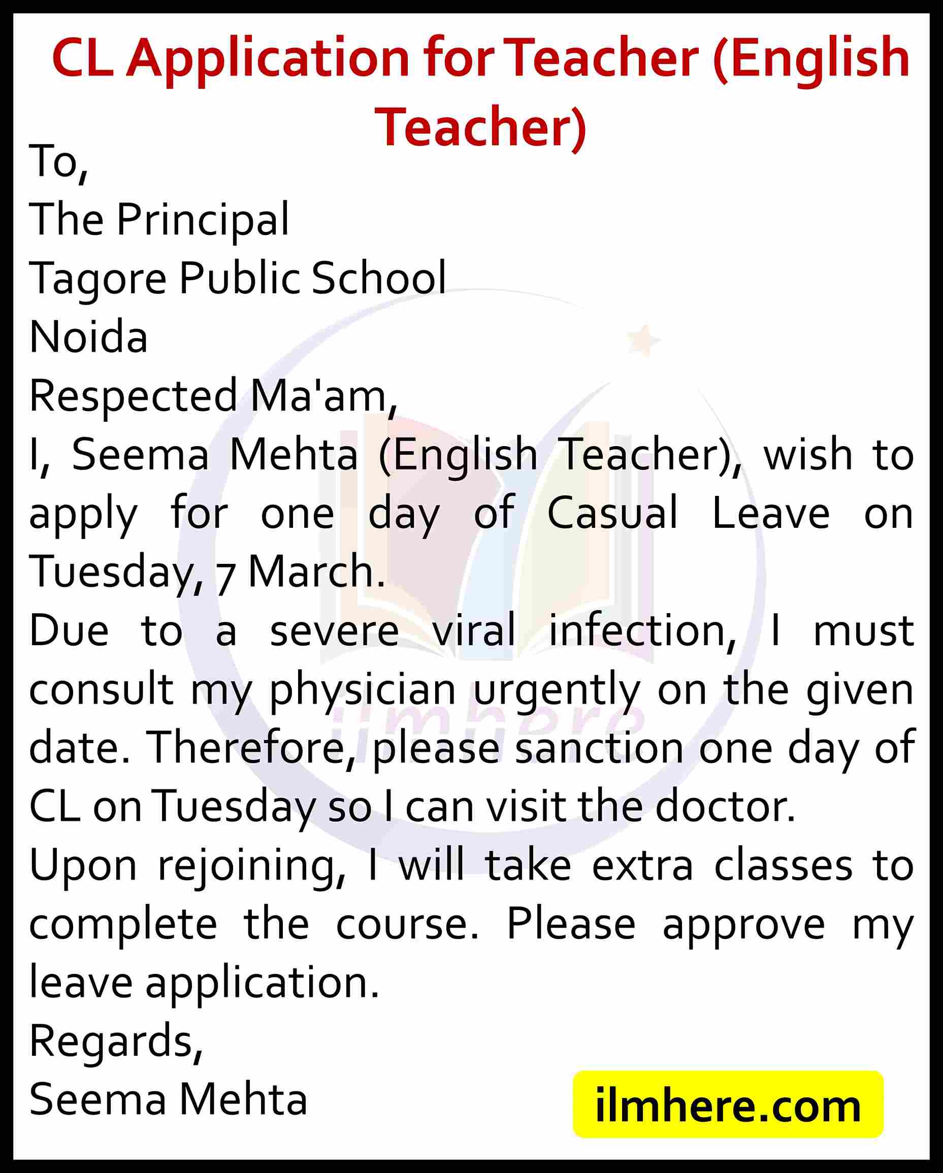 CL Application for Teacher (English Teacher)