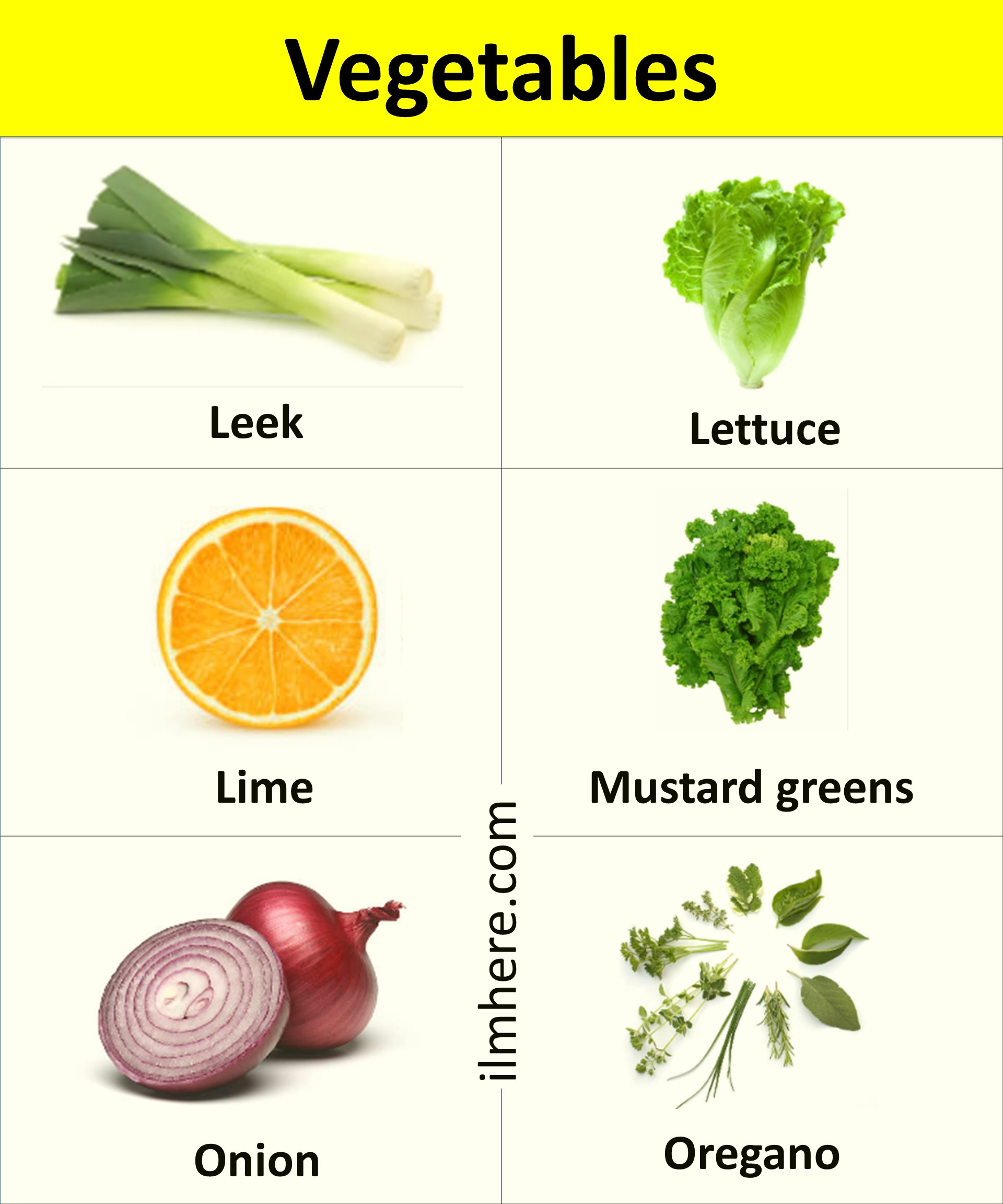 List 2 - 200+ Popular Vegetables Vocabulary with Pictures