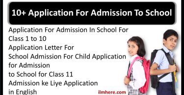 10+ Application For Admission To School