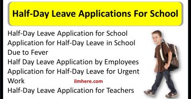 How to Write Half-Day Leave Application for School