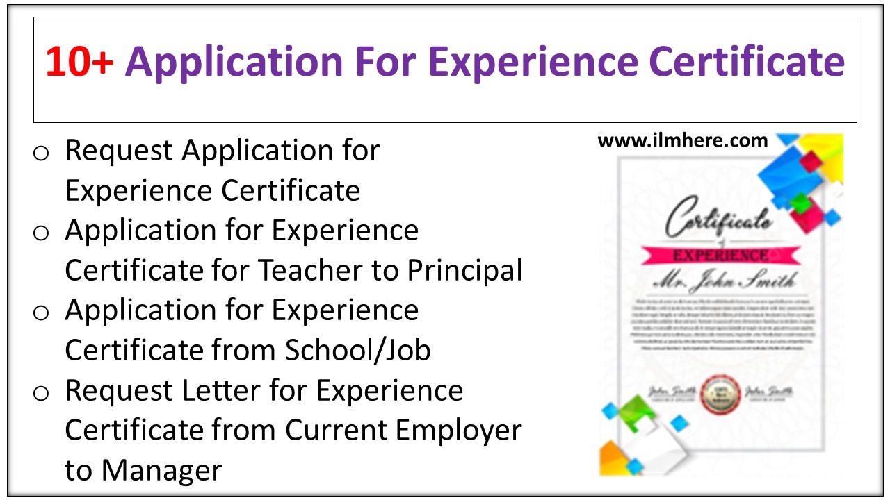 10+ Application For Experience Certificate feature