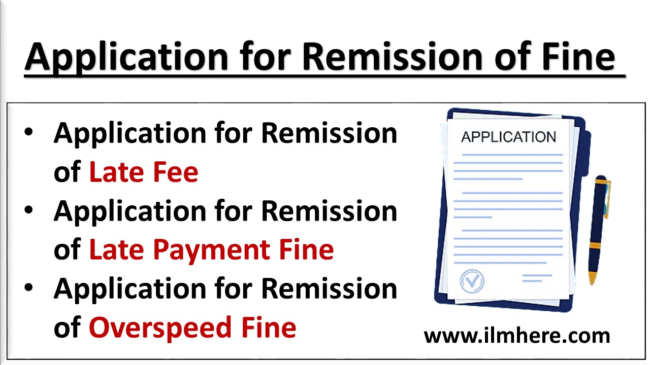 Application for Remission of Fine 